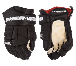 Sher Wood Eishockey Handschuh Code V Senior Größe 14" Schwarz